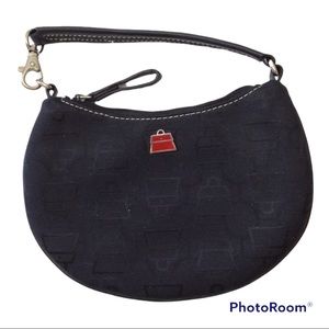 Vintage Y2K Small Black Handbag Wristlet Pouch Purse